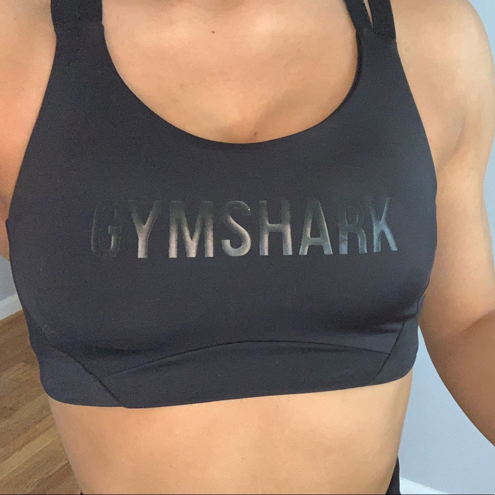 Gym shark black sports bra size extra small